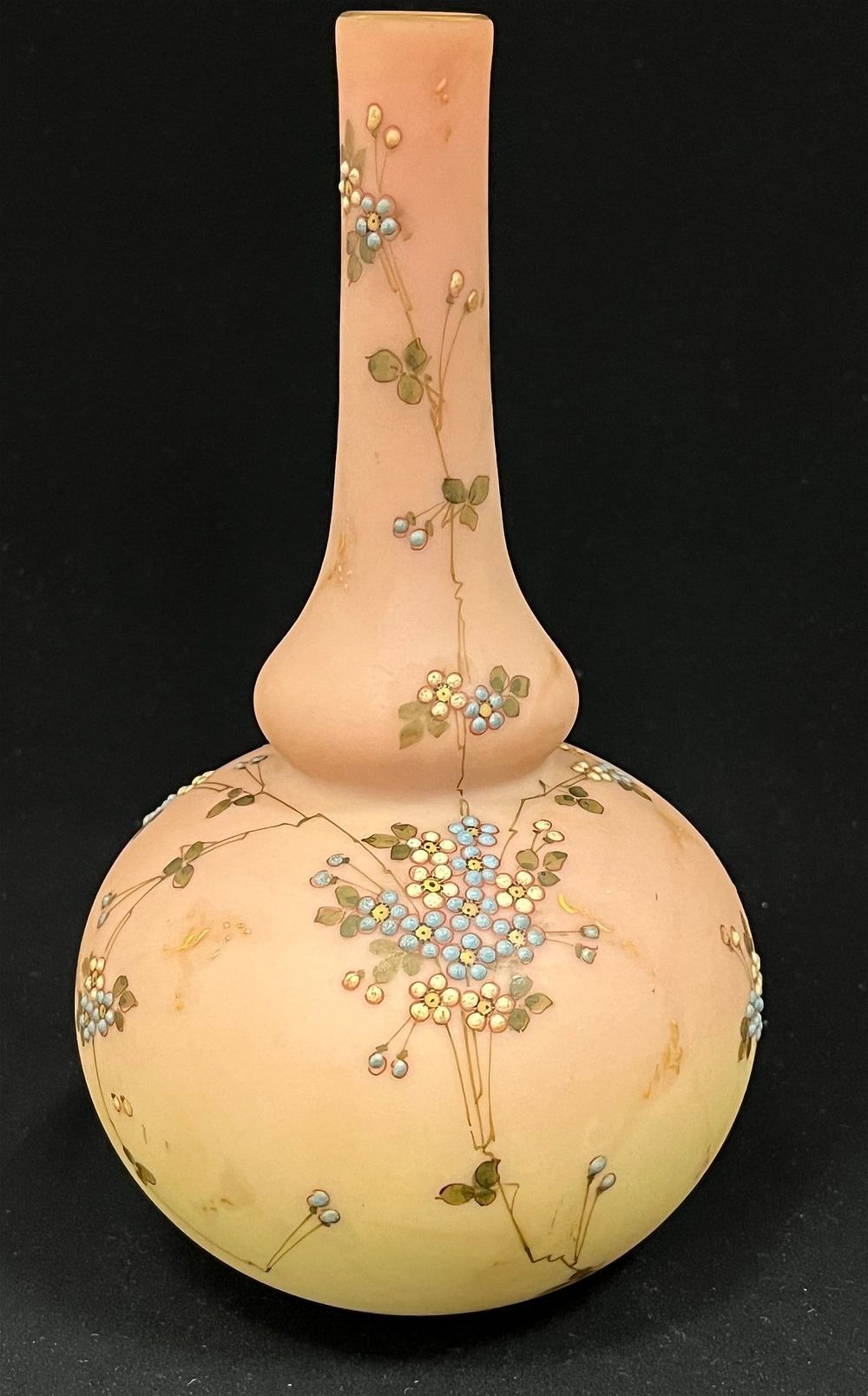 Lot 223: Mt. Washington decorated Burmese vase