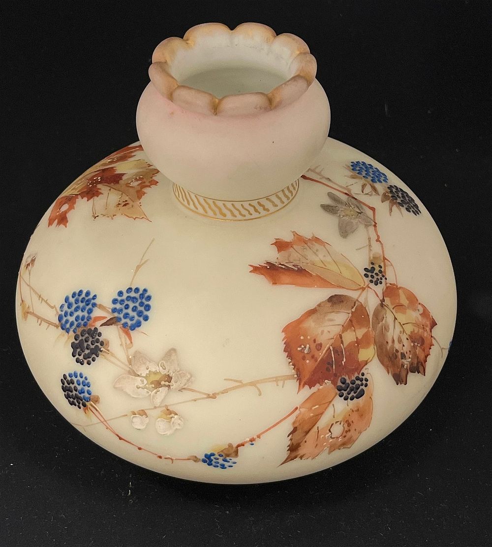 Lot 237: Mt. Washington raspberry vase