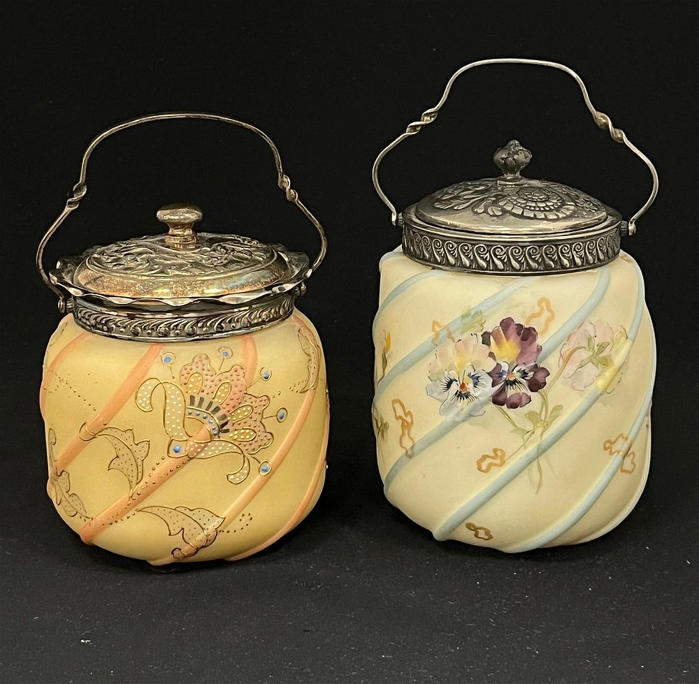 Lot 240: Two swirled Mt. Washington jars