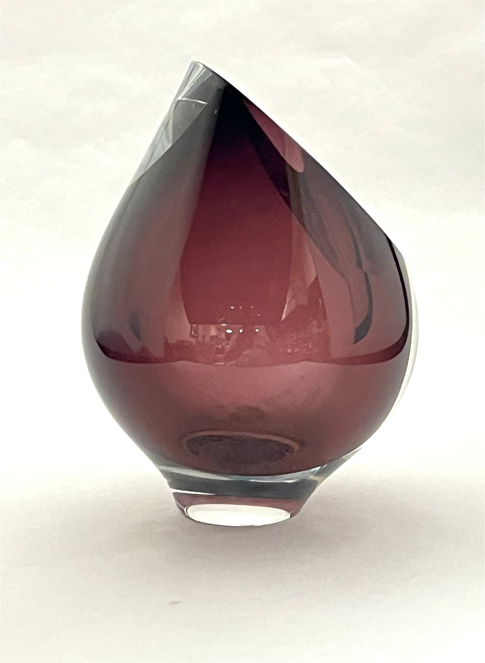 Lot 379: Deeble purple paperweight vase