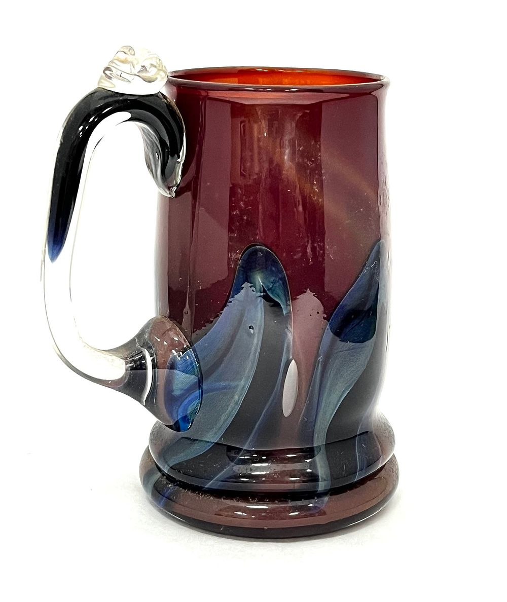 Lot 391: Jack Schmidt ruby glass mug