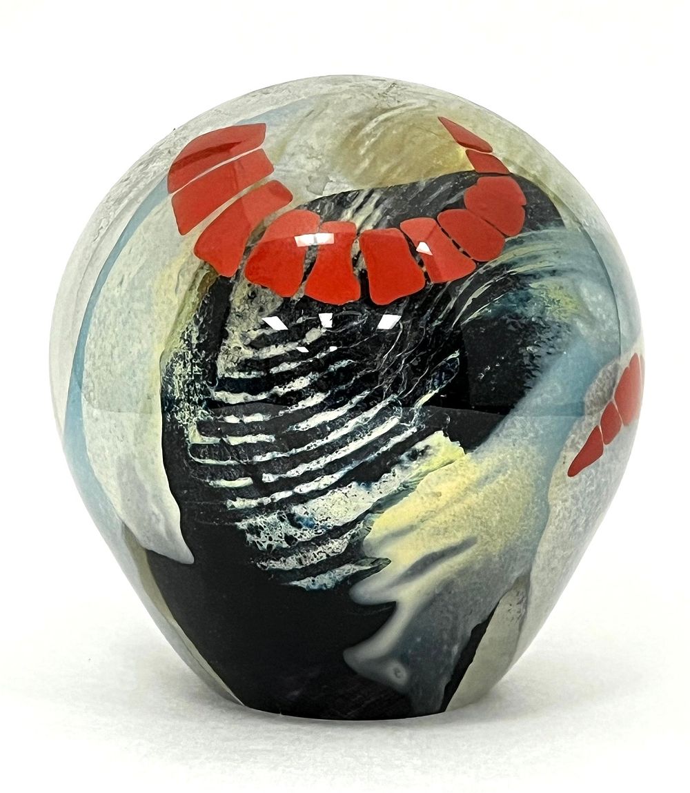 Lot 395: Sally Rogers art glass paperweight