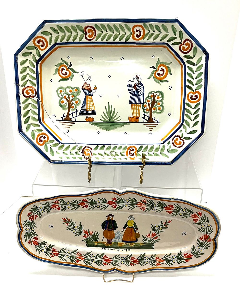 Lot 220: 2 French Faience trays