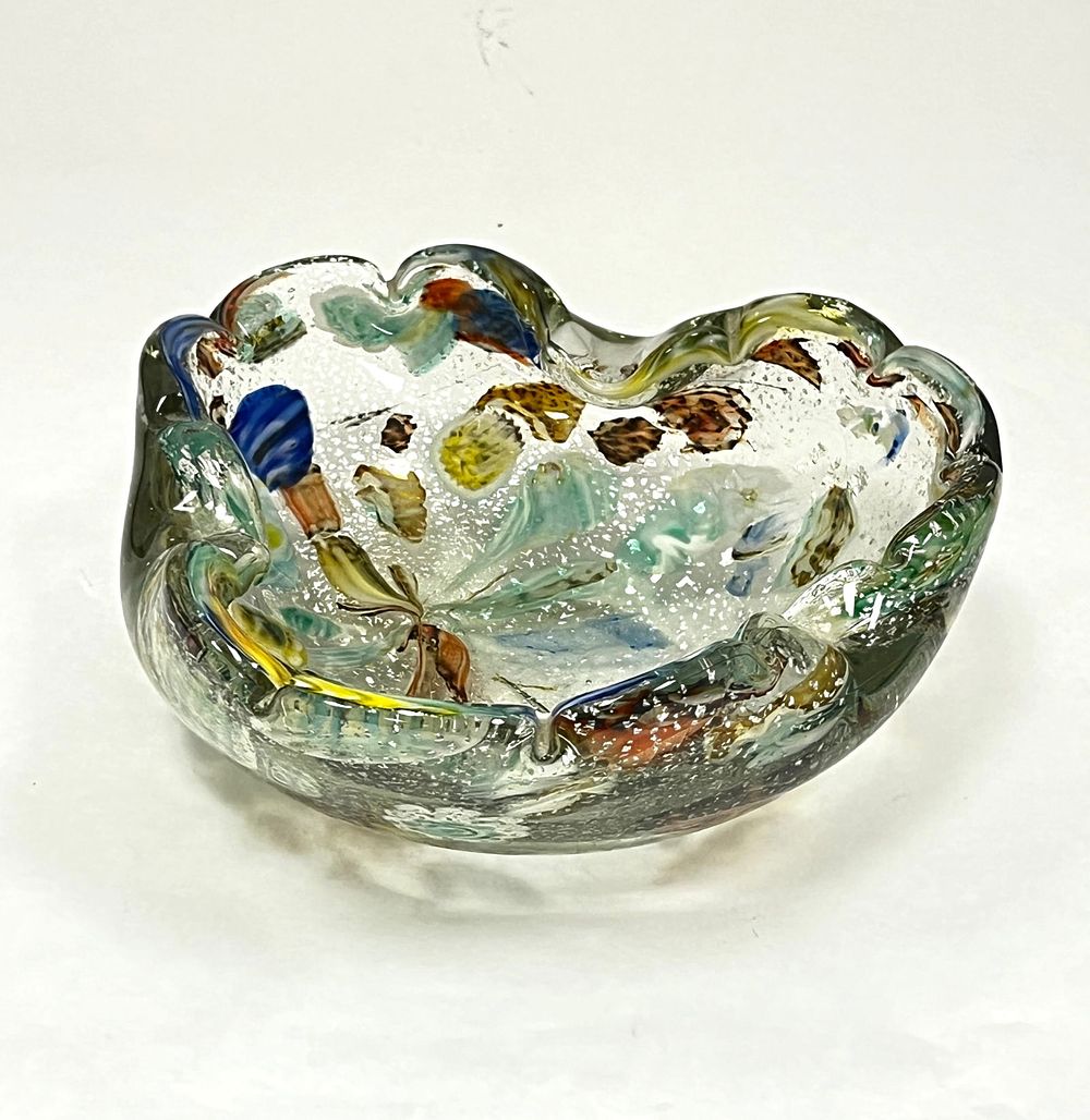 Lot 329: Murano aventurine glass bowl