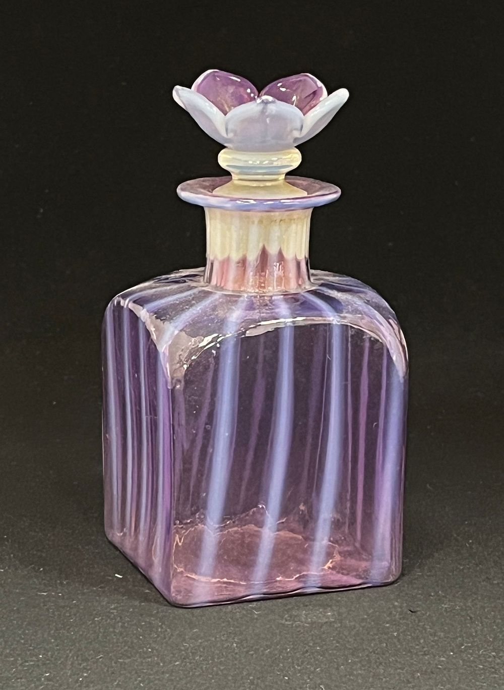 Lot 354: Steuben Oriental Orchid perfume bottle