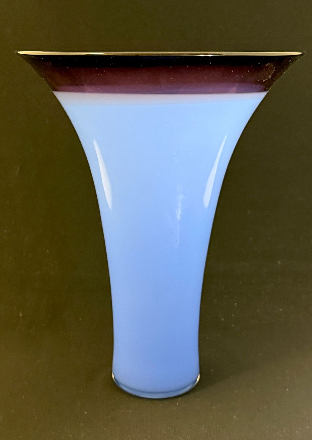 Lot 172: Nonfaux Blue Trumpet Form Vase