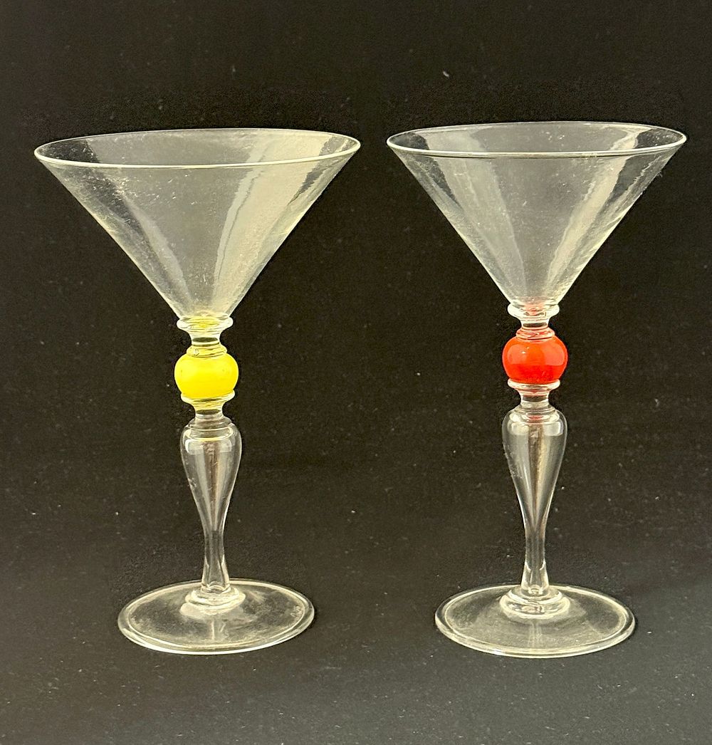 Lot 203: Pair of Donte Marioni Goblets