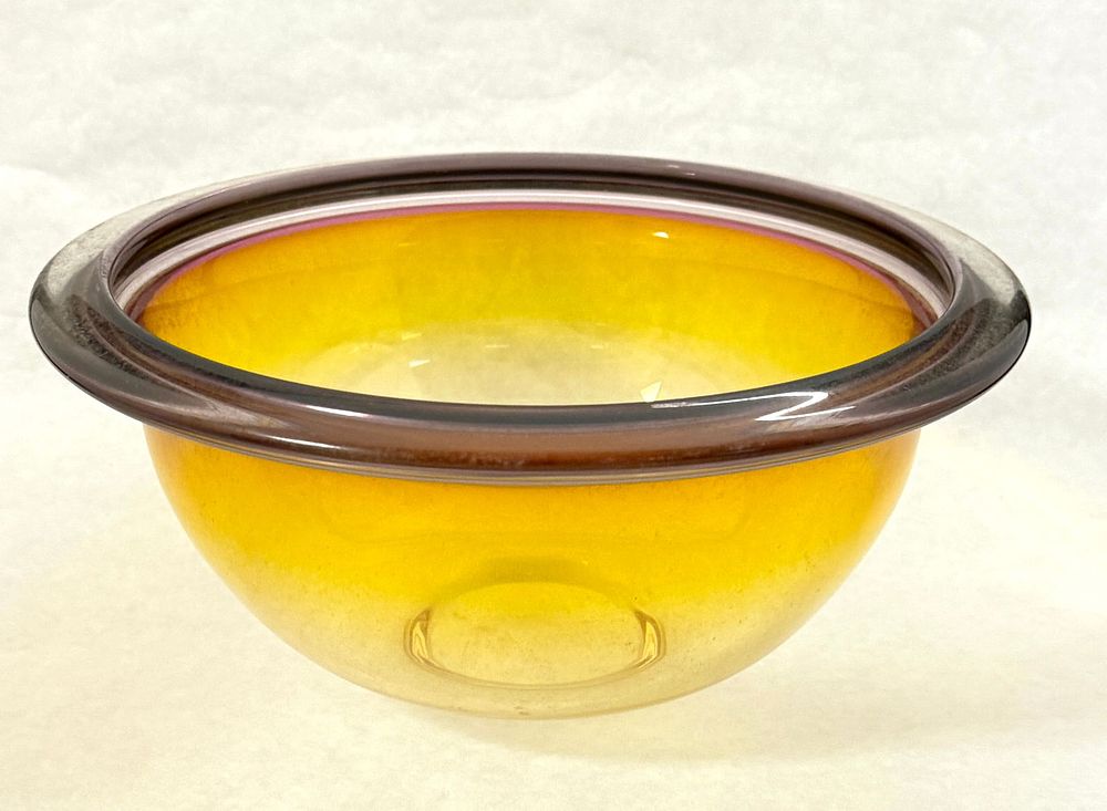 Lot 219: Art Reed Yellow Translucent Bowl