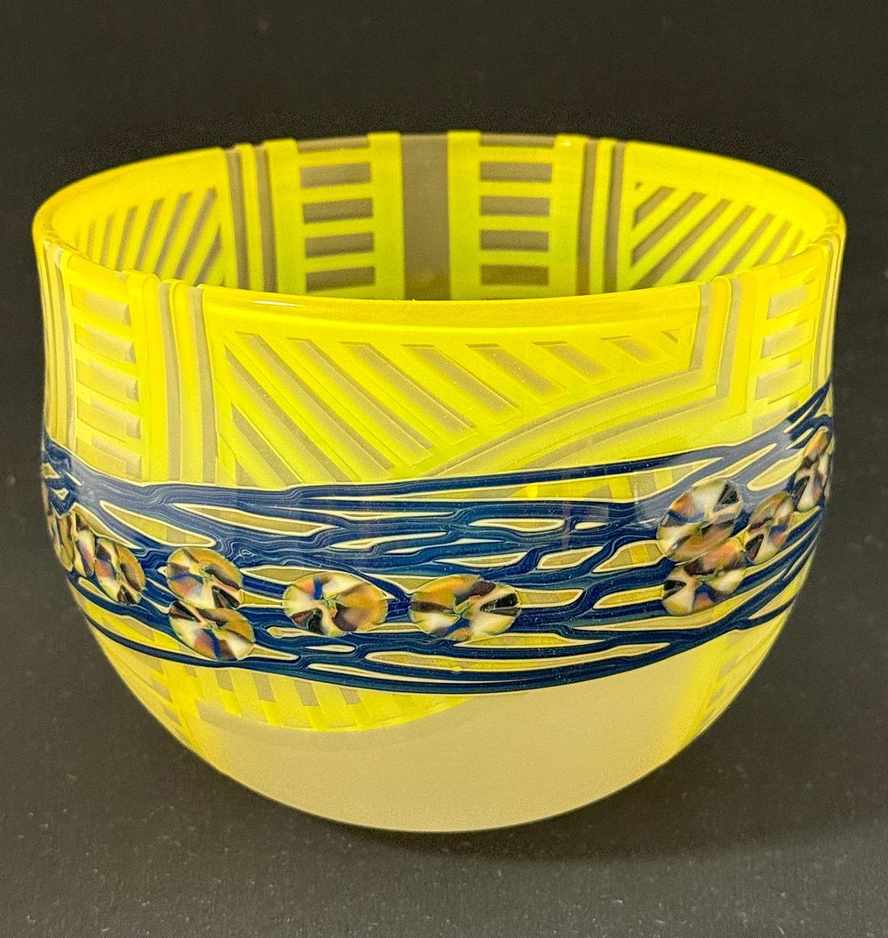 Lot 224: John Byron Yellow Cameo Bowl