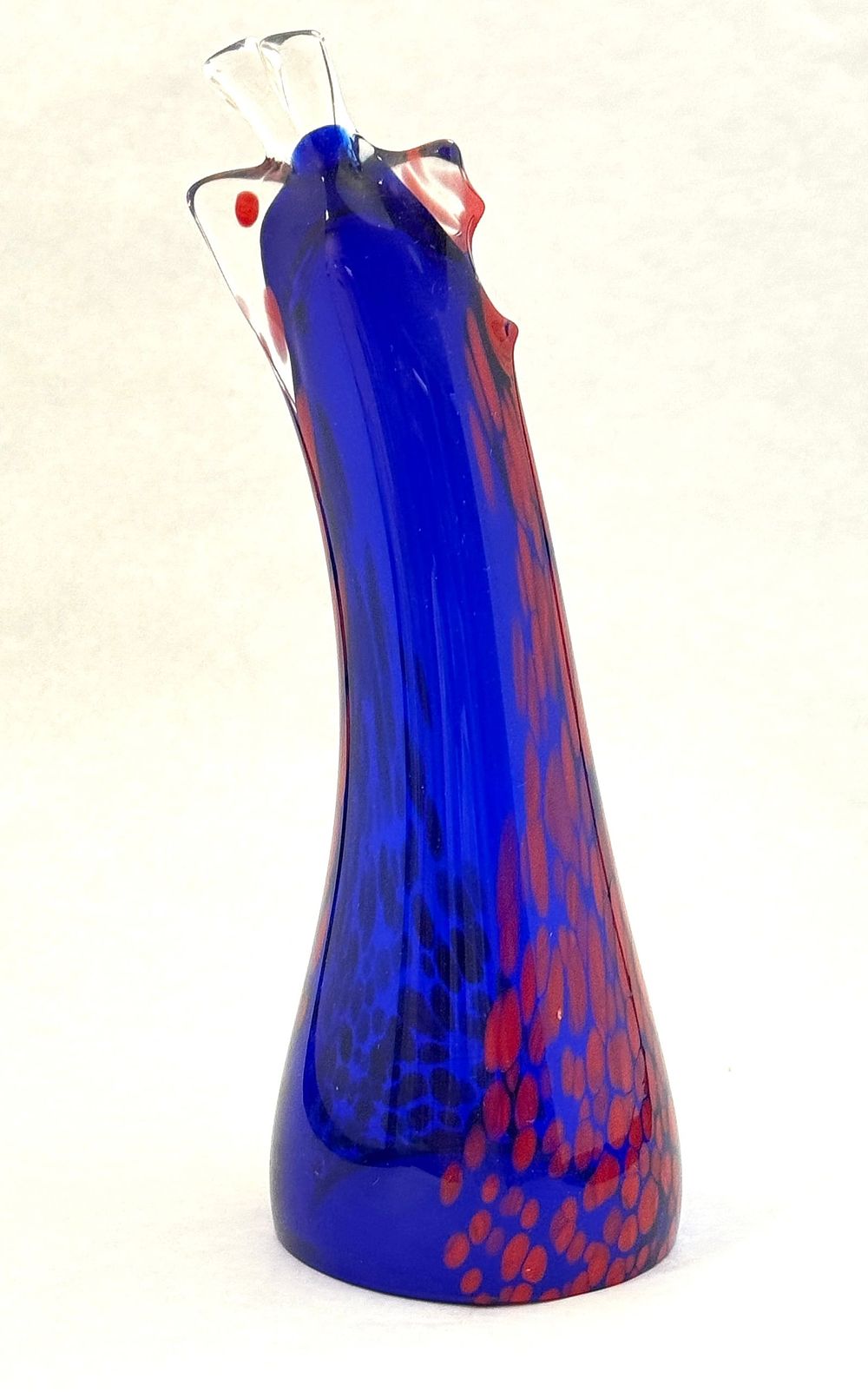 Lot 246: Blue and Red Glass Sculpture