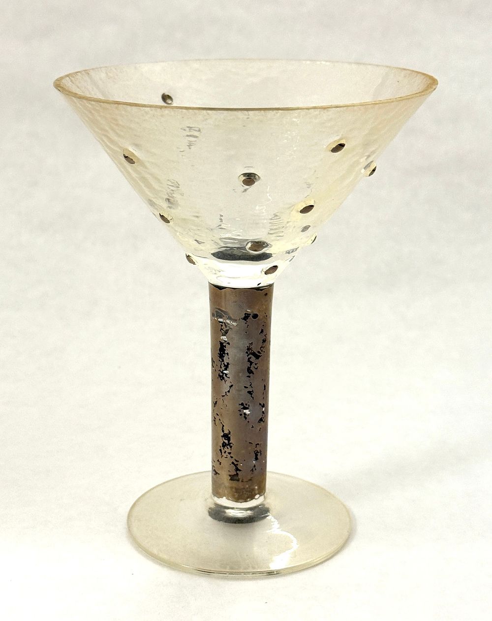 Lot 502: Smyers Art Glass Goblet