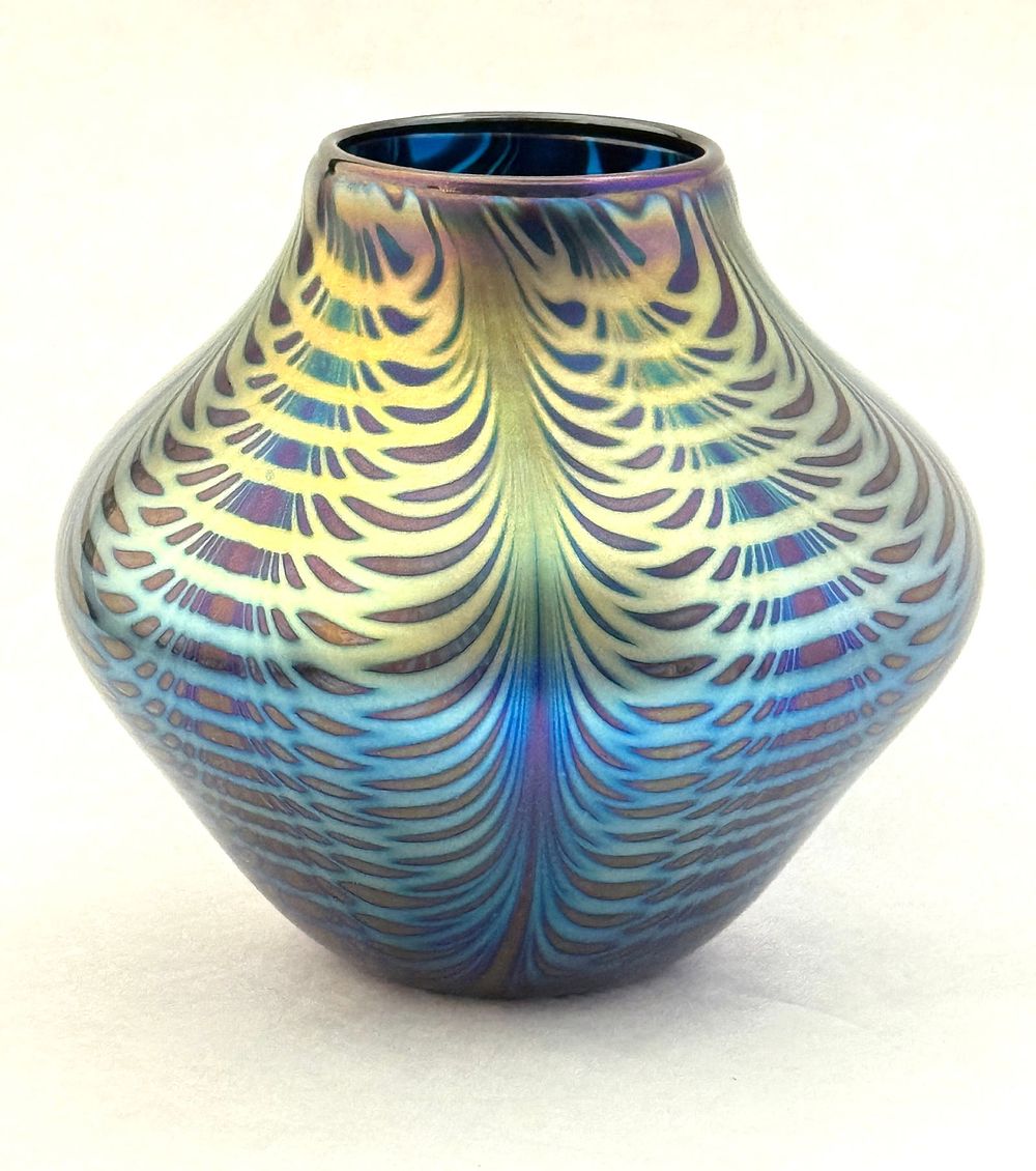 Lot 507: Jeremiah Lotton Blue Vase