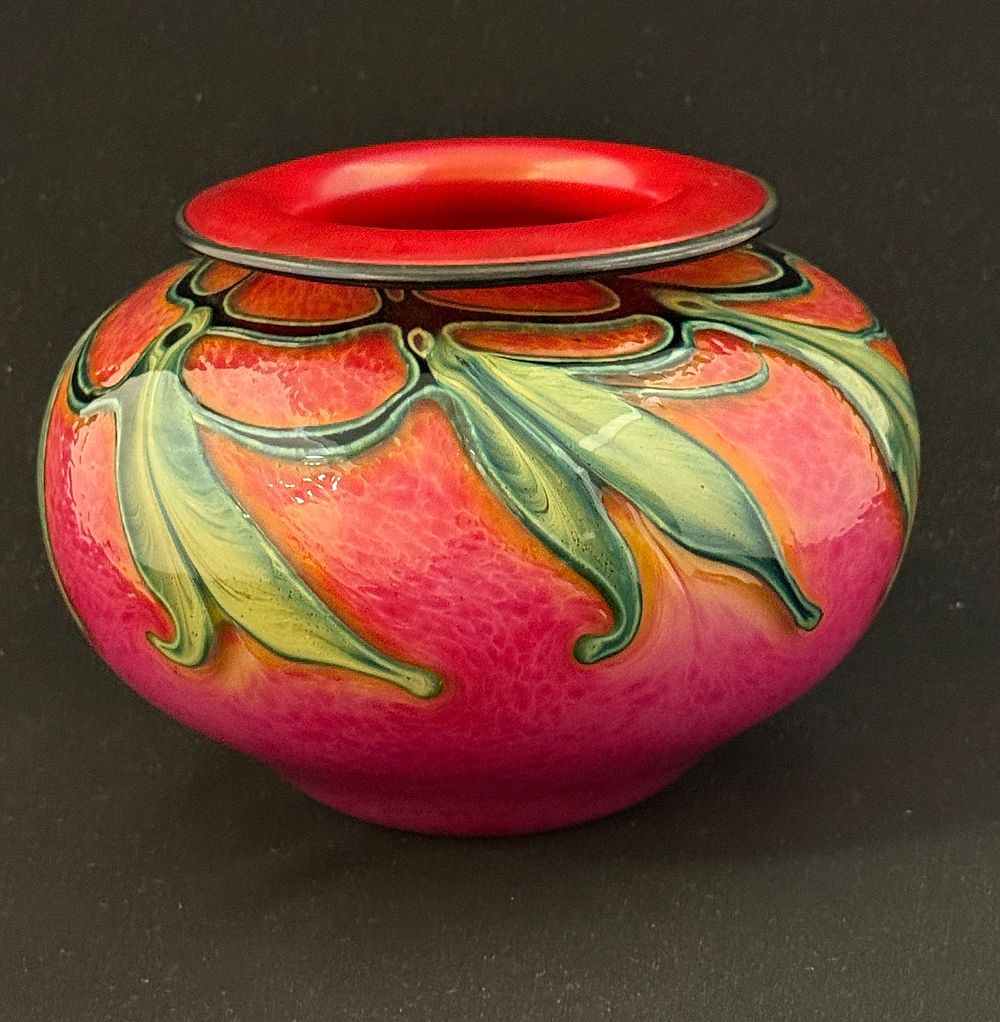 Lot 520: Charles Lotton Red Vase