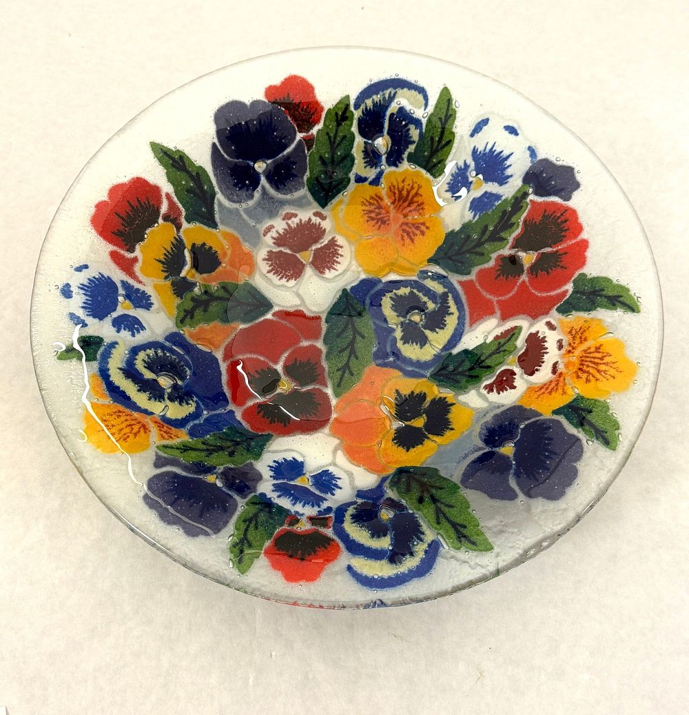 Lot 525: Peggy Karr Fused Art Glass Bowl