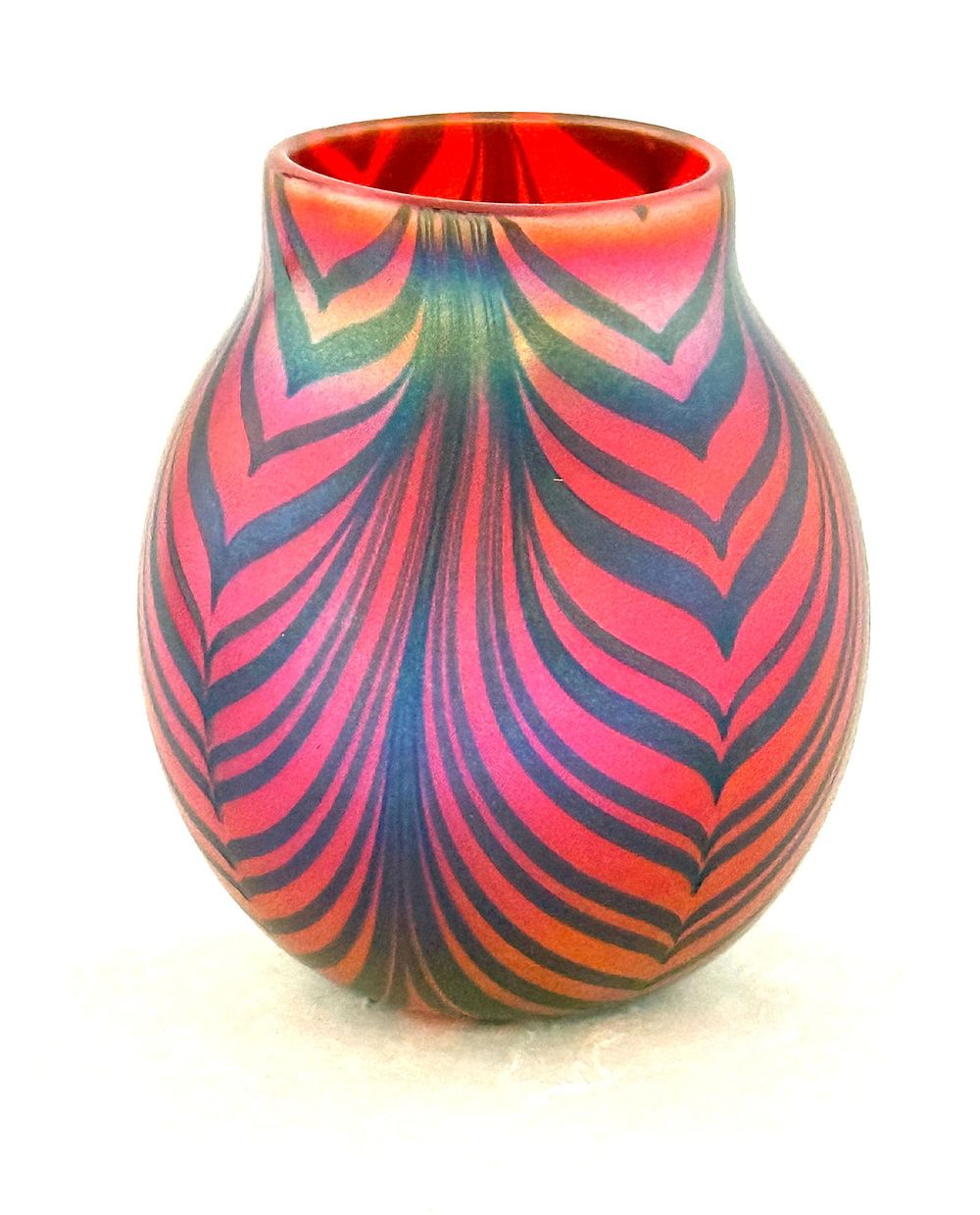 Lot 532: Early Charles Lotton Red Vase