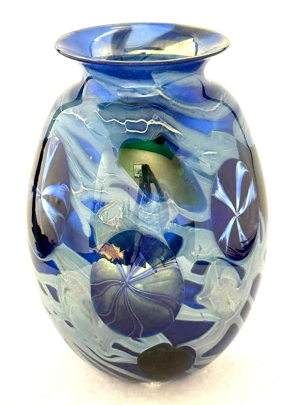 Lot 538: RARE Charles Lotton Blue Vase