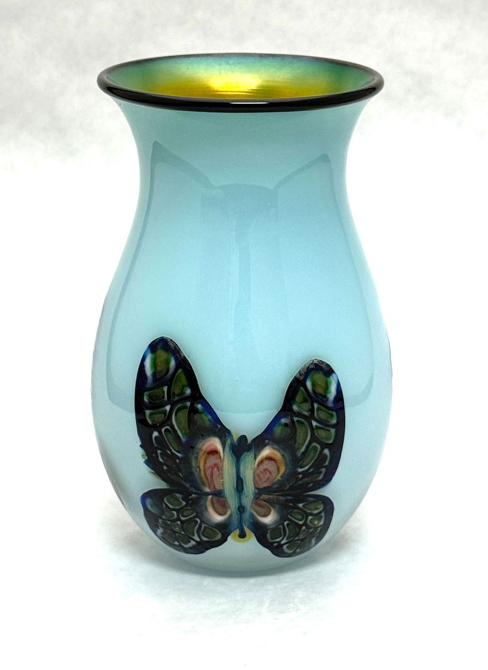 Lot 543: Jeremiah Lotton Butterfly Vase