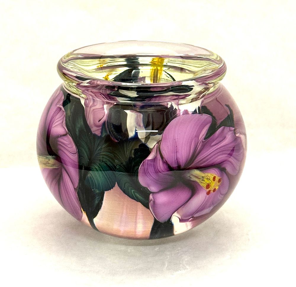 Lot 544: Lotton Studio Paperweight Vase