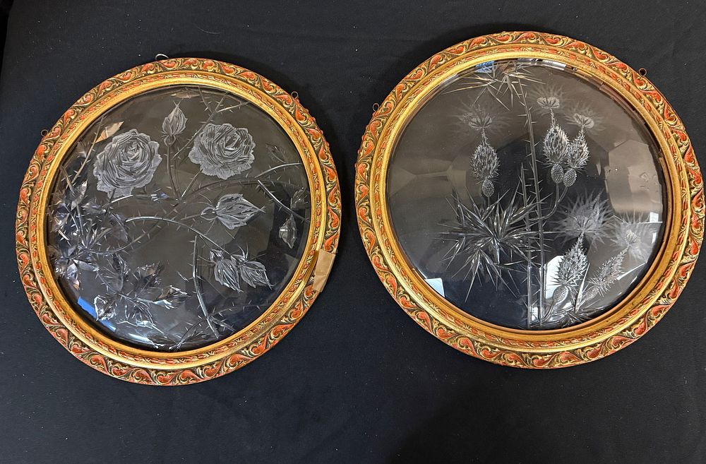 Lot 597: 2 Josef Svarc Rock Crystal Plaques