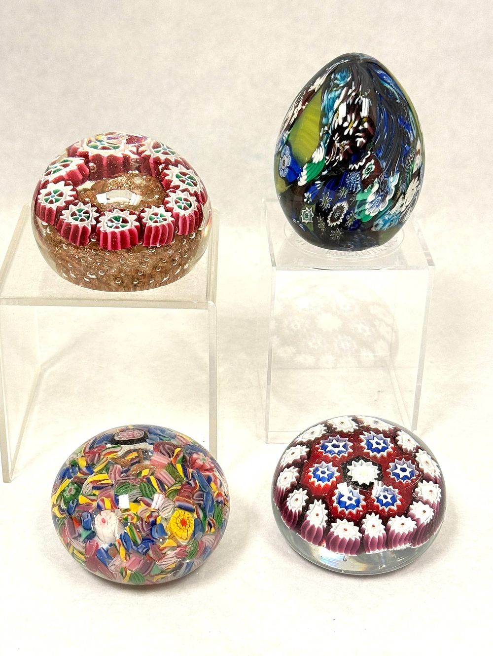 Lot 505: 4 Millefiori Paperweights