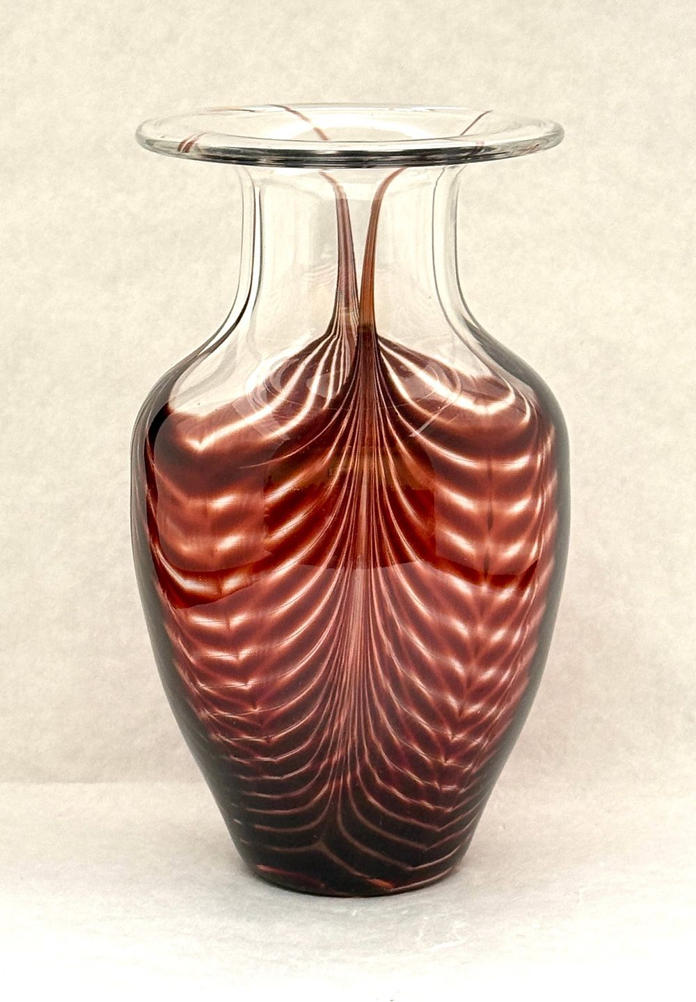 Lot 512: Translucent Vase with Red Swags