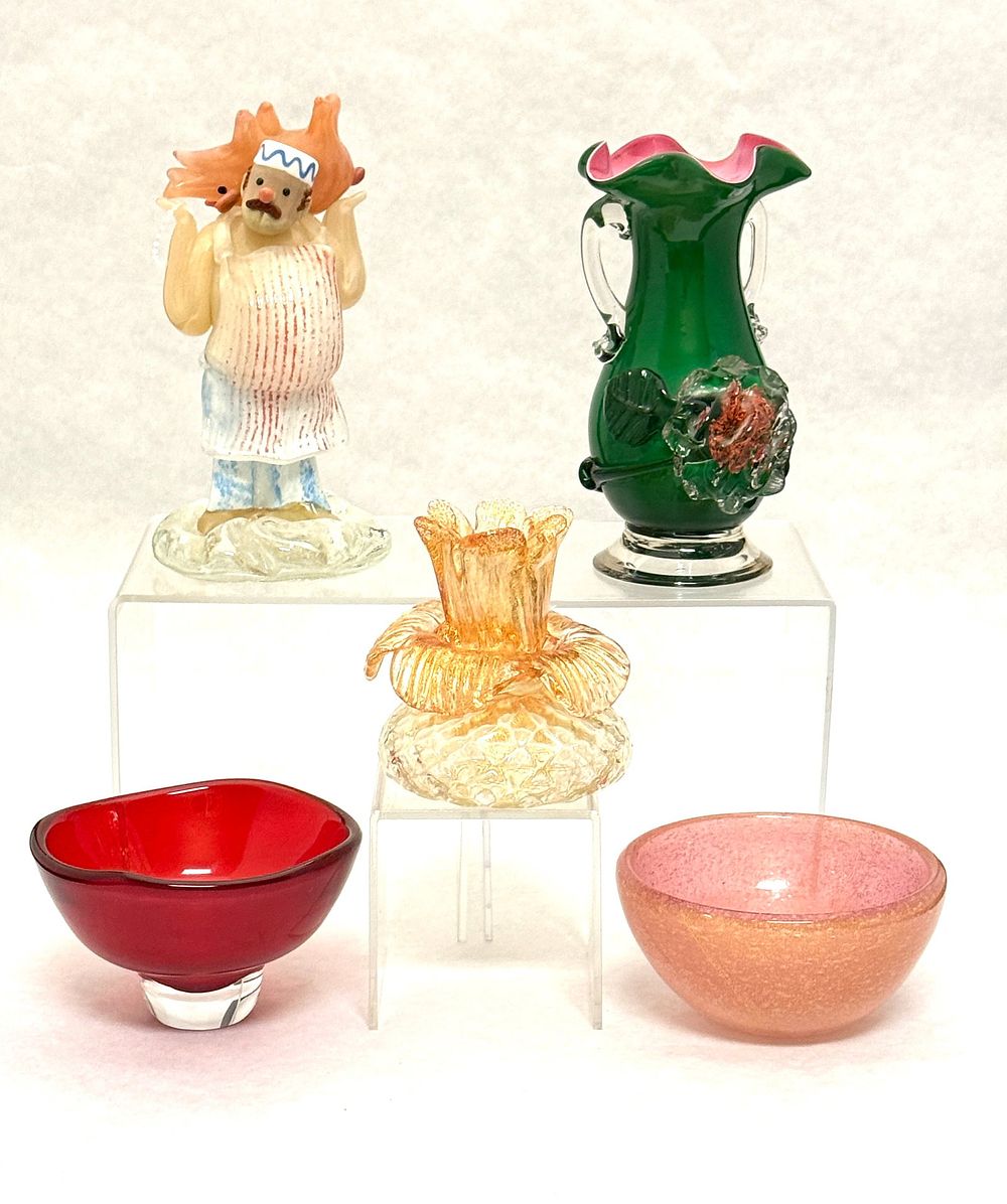 Lot 517: 5 Murano Glass Items