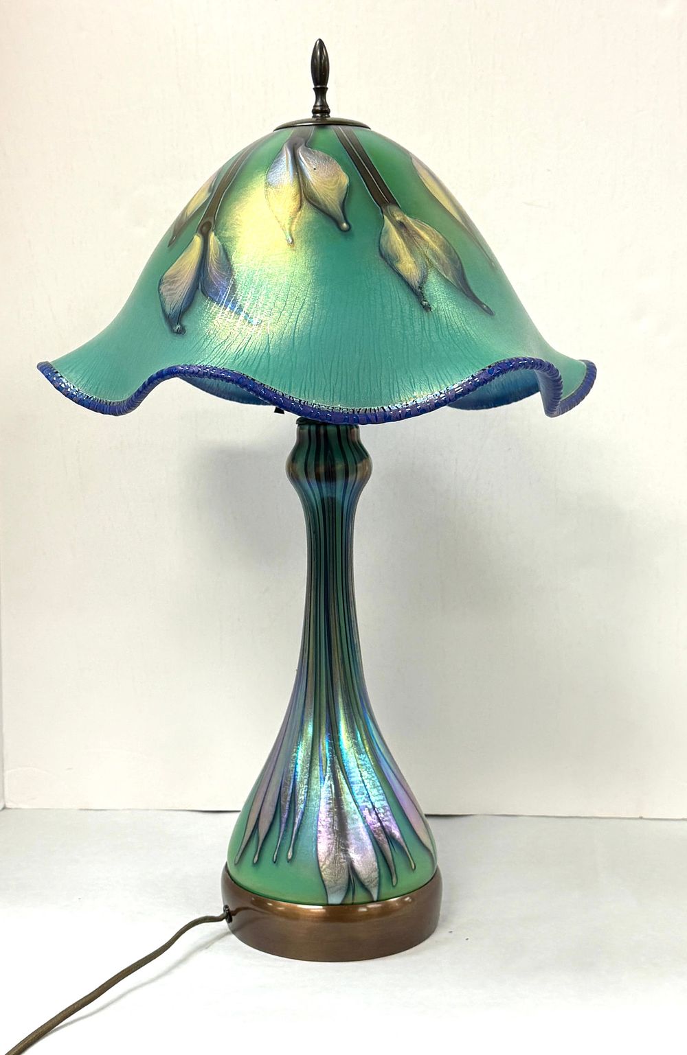 Lot 569: Charles Lotton Green Lamp