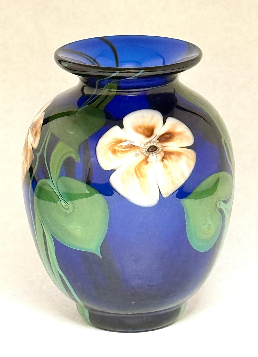 Lot 593: Satava Blue Glass Vase