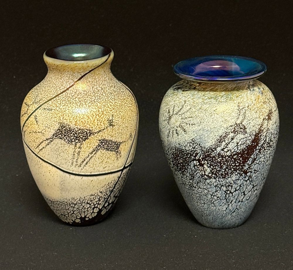 Lot 596: 2 Rick Satava Glass Vases
