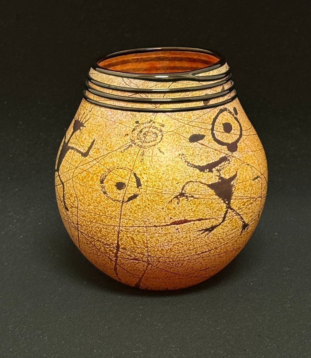 Lot 597: Rick Satava Petroglyph Vase