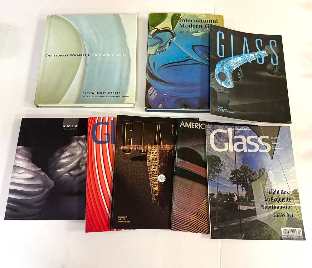 Lot 571: 8 Publications on Modern Glass