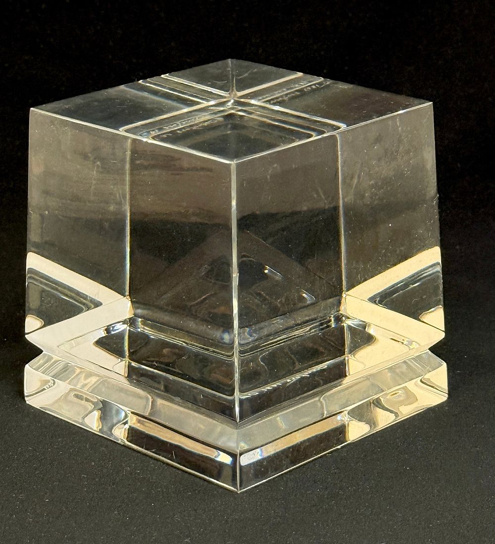 Lot 598: Orrefors Glass Cube