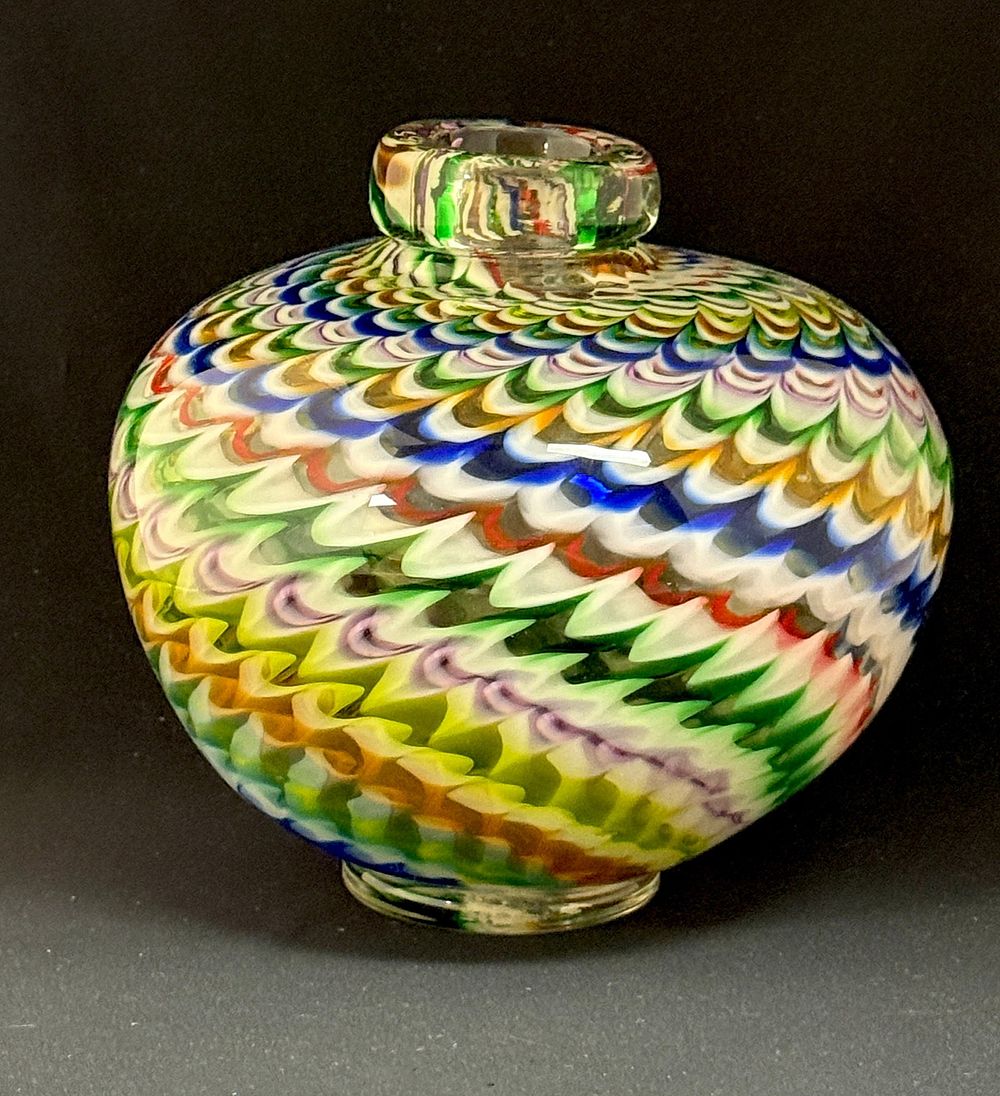 Lot 612: Darren Goodman Art Glass Vase