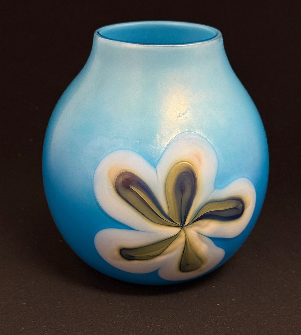 Lot 638: Charles Lotton Baby Blue Vase