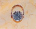 Silver swivel ring with original bronze prutah of Marcus Ambibulus, procurator of Judea under Image - 1