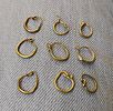 Four pairs of gold on wax earrings and one single; 4.4 grams; Roman; Professor Rachel Milstein Image - 1