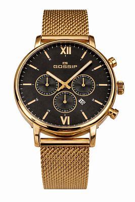 שעון Gossip. • מותג: GOSSIP 
• סוג מנגנון: קוורץ (Quartz) 
• חומר גב: נירוסטה (Stainless 