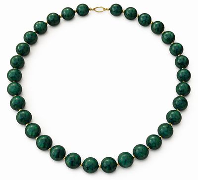 שרשרת אבני חן אמיתיות עם הפרדות וסוגר גולדפילד