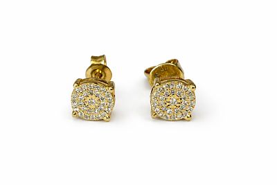 עגילי זהב 14K משובץ ביהלומים 
במשקל: 1.79