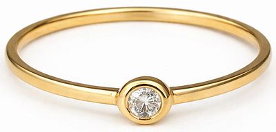 טבעת זהב 14K משובצת ביהלום 
במשקל: 0.7