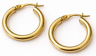 עגילי חישוק זהב צהוב 14k 
קוטר: 2 ס״מ 
משקל: 1.61