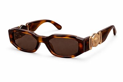 משקפי Versace בצבע מנומר. שם הדגם: VE 4361 Biggie 
צבע מסגרת: הוואנה (חום מנומר) 
צבע עדשות: חום 