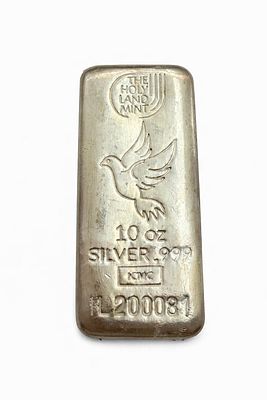 מטיל כסף טהור 10oz. מטיל כסף 10 אונקיות 
0.9999 
משקל 311 גרם
