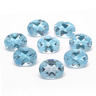 Naturel Sky Blue Topaz Oval 4X5 Mm 50 Pcs Lot. Top Quality Naturel Sky Blue Topaz Oval 4X5 Mm 50 
