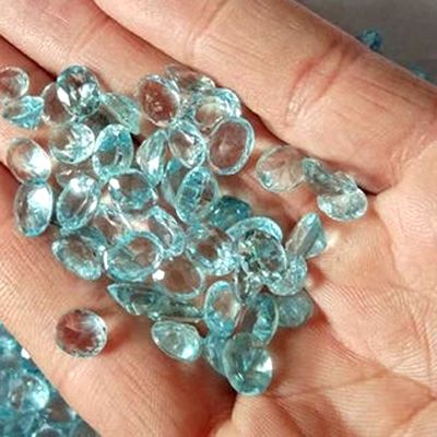 Naturel Sky Blue Topaz Oval 5X3 Mm 50 Pcs Lot. Top Quality Naturel Sky Blue Topaz Oval 5X3 Mm 50 
