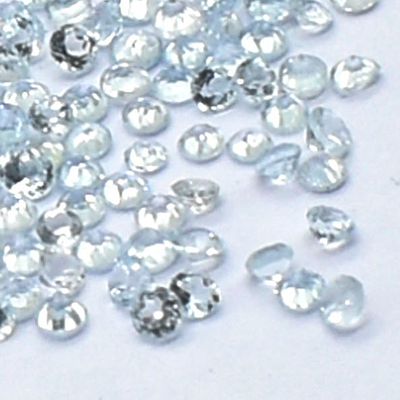 Naturel Sky Blue Topaz Round 2X2 Mm 100 Pieces Lot. Top Quality Naturel Sky Blue Topaz Round 
