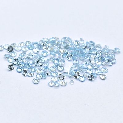 Naturel Sky Blue Topaz Round 3X3 Mm 100 Pieces Lot. Top Quality Naturel Sky Blue Topaz Round 