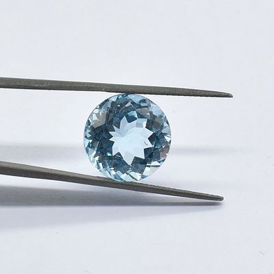 Naturel Sky Blue Topaz Round 13X13 Mm 1 Piece. Top Quality Naturel Sky Blue Topaz Round 13X13 