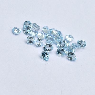 Naturel Sky Blue Topaz Pear Shape 5X4 Mm 25 Pieces Lot. Top Quality Naturel Sky Blue Topaz Pear 