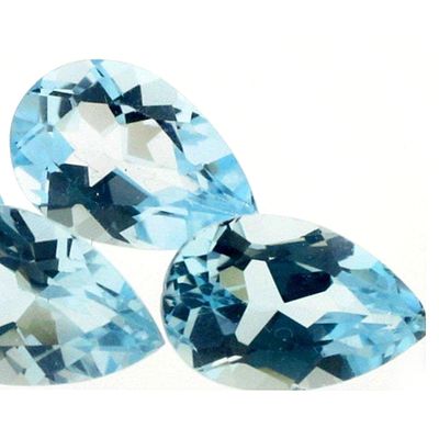 Naturel Sky Blue Topaz Pear Shape 10X7 Mm 10 Pieces Lot. Top Quality Naturel Sky Blue Topaz Pear 